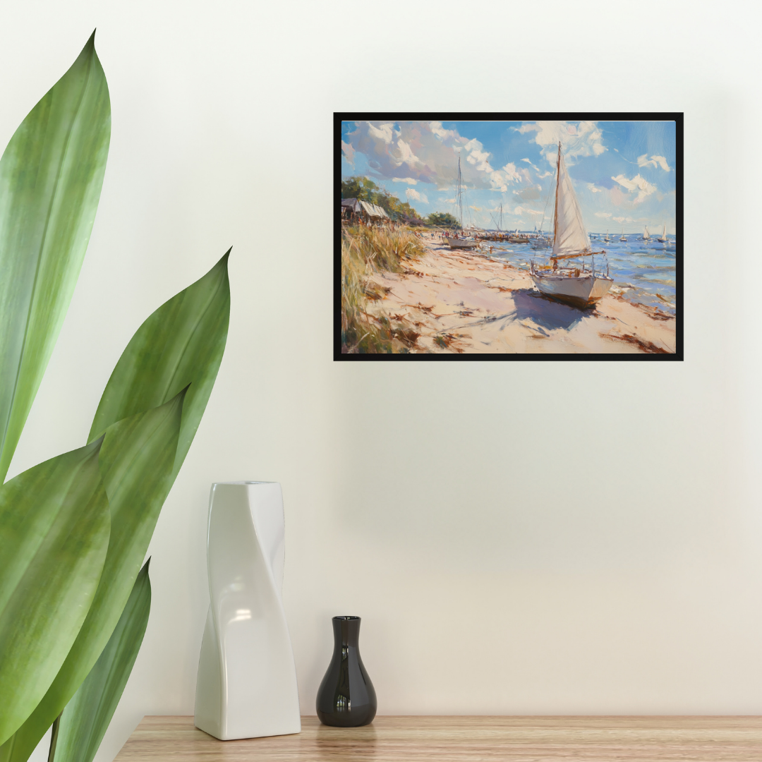 Summer in the Hamptons: Beach scenes, sailboats, and warm sunlight - Landscapes