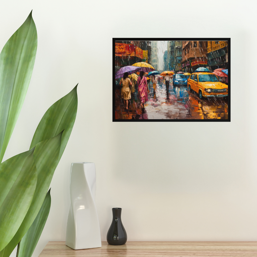 Monsoon in Mumbai: Rainy streets, vibrant colors, and bustling energy - Cityscapes