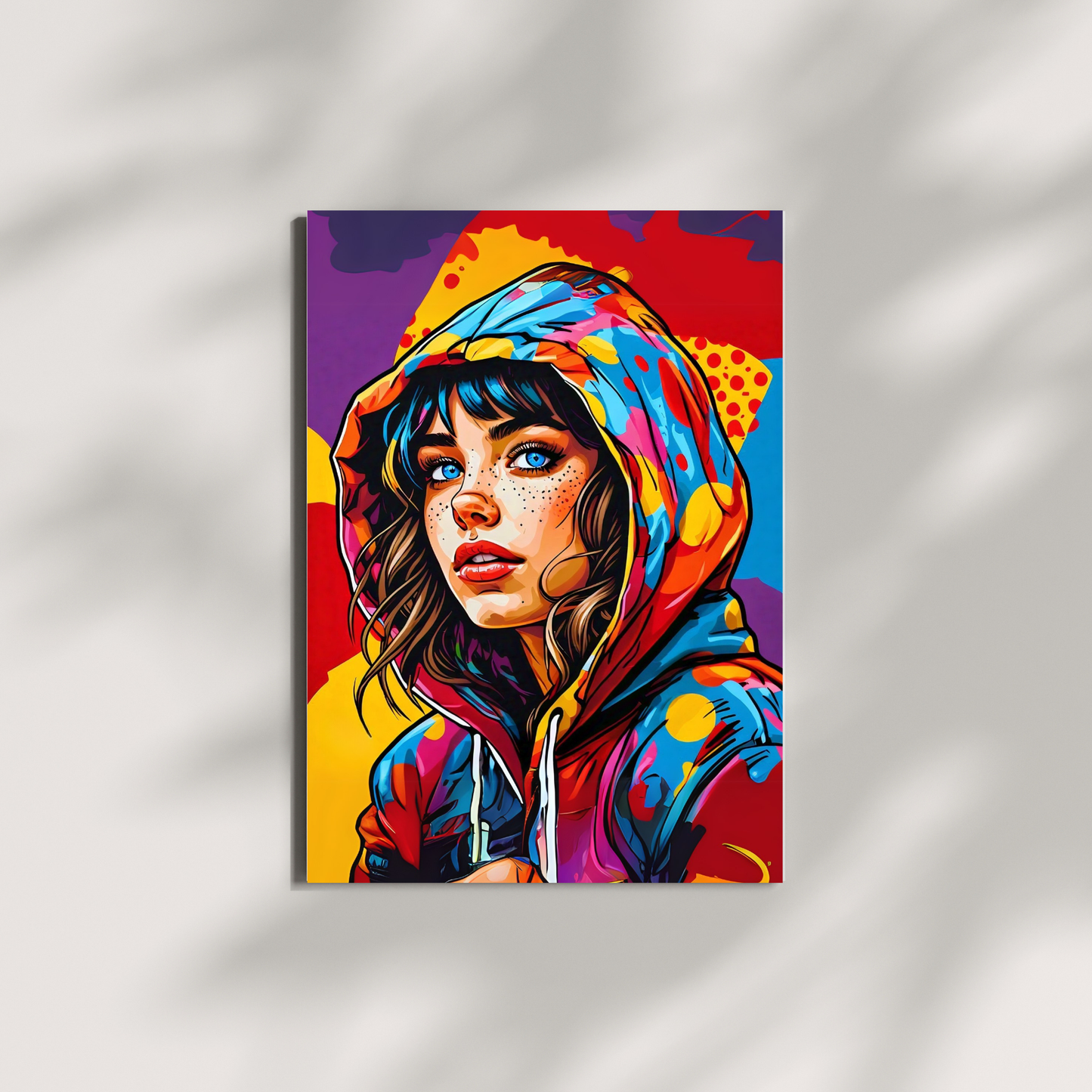 Rebel Heart - Hoodie-Clad Woman Portrait Art
