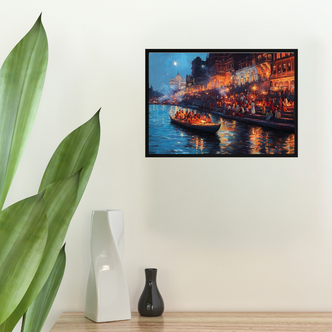 Ganga's Blessings: Representing the sacred river's life-giving energy - Landscapes