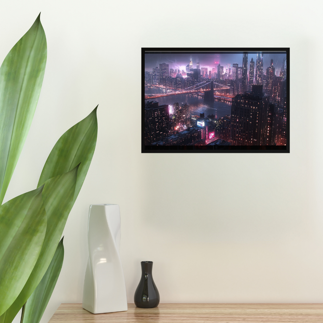 New York Cityscape: Skyscrapers, Brooklyn Bridge, and vibrant energy