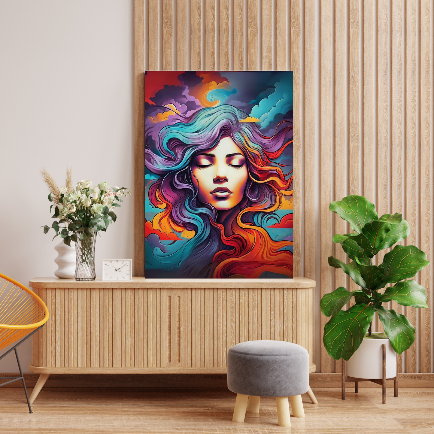 Brushstrokes of Beauty - Woman Portrait Art