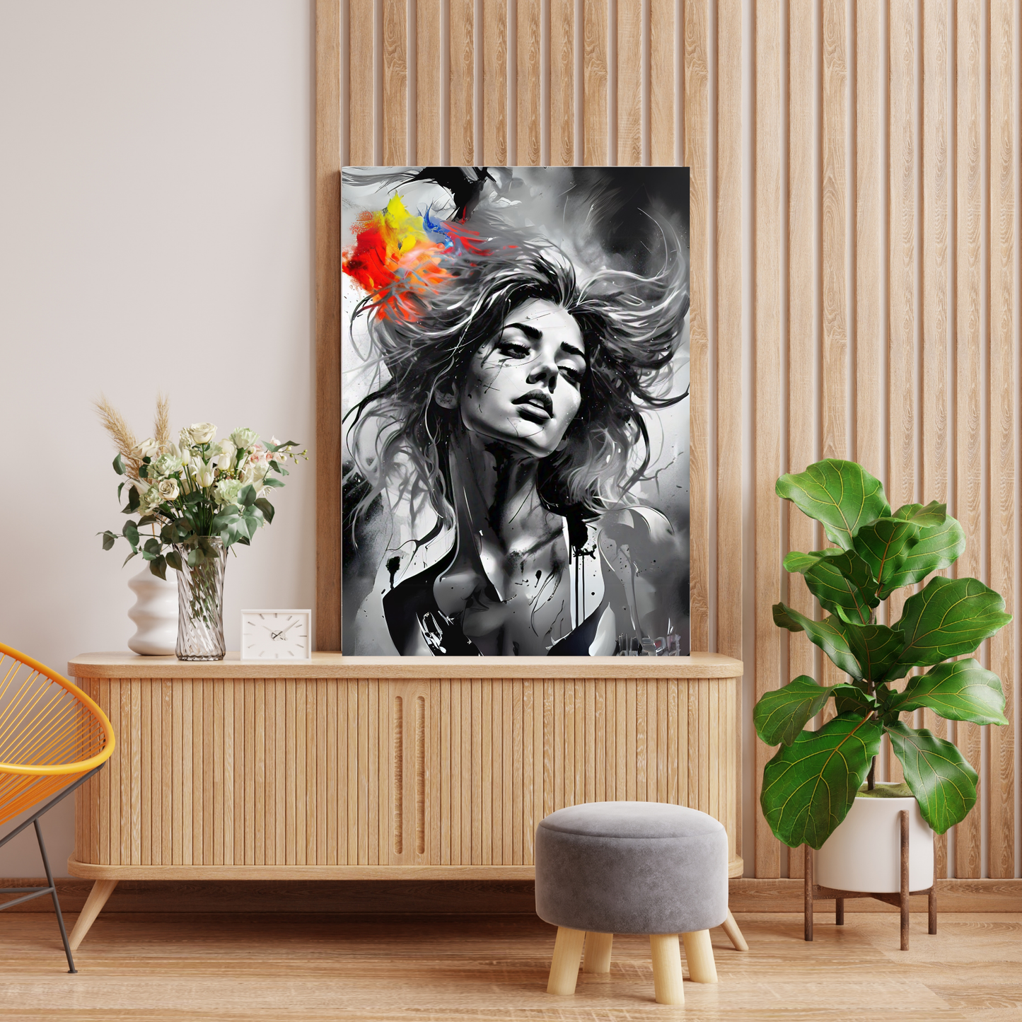 Kaleidoscope of Colors - Woman Portrait Art