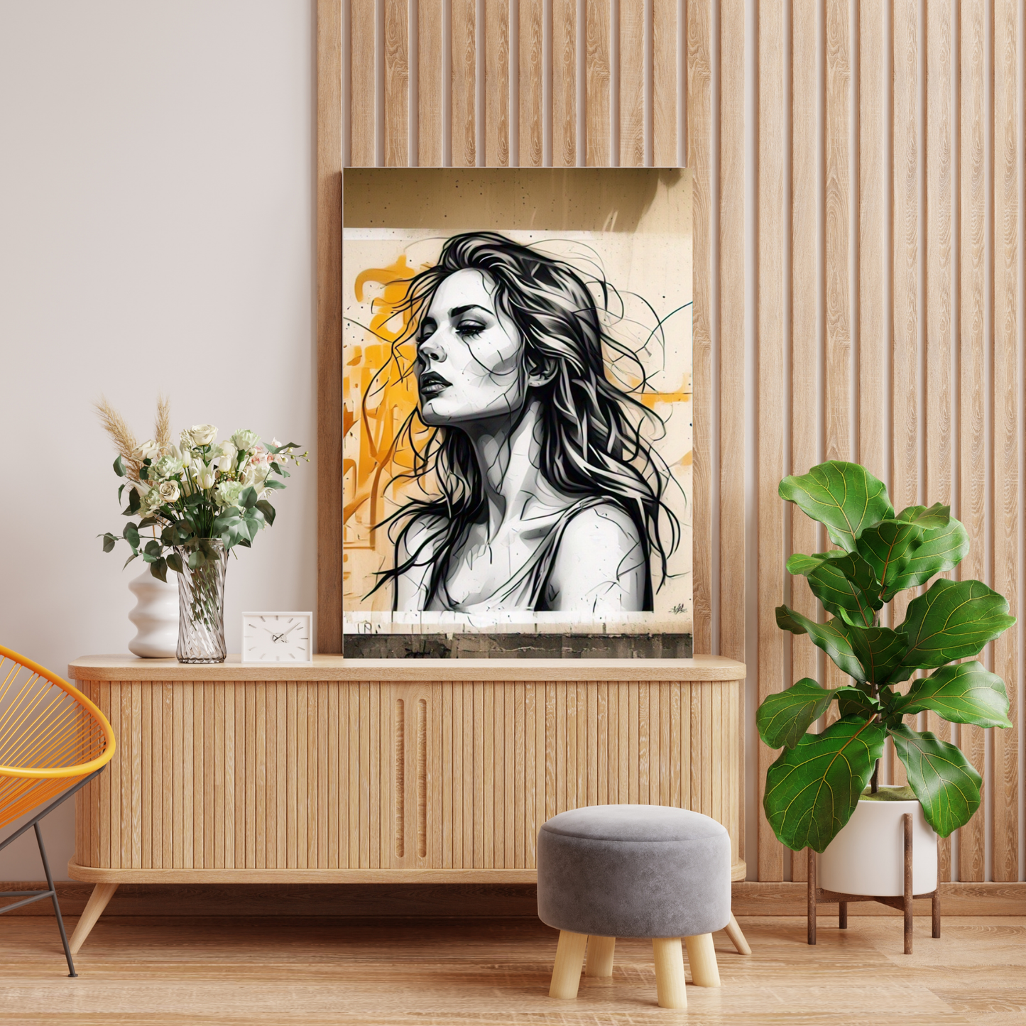 Electric Dreams - Colorful Female Portrait Painting