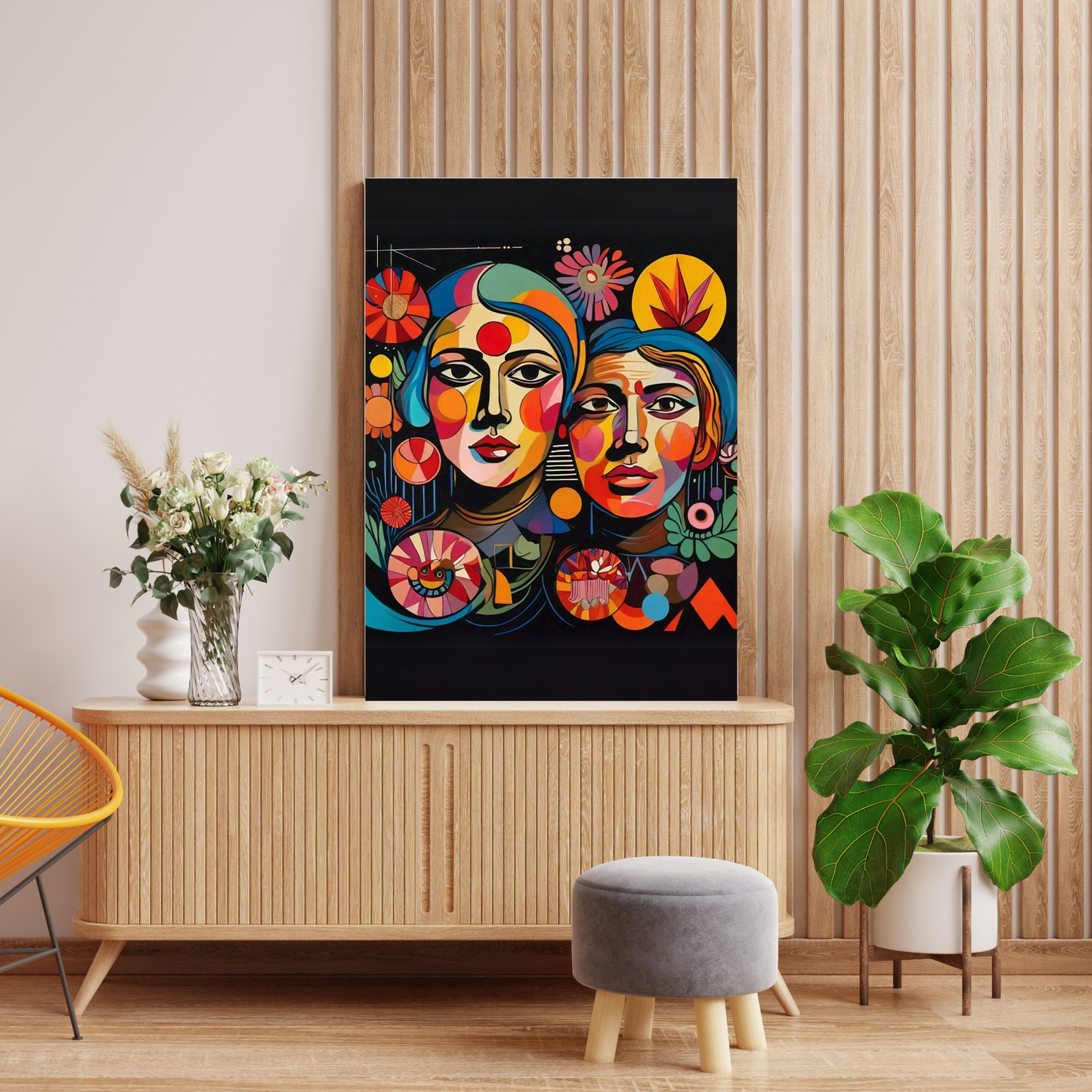 Paradox - Parallel Faced Woman Portrait Painting