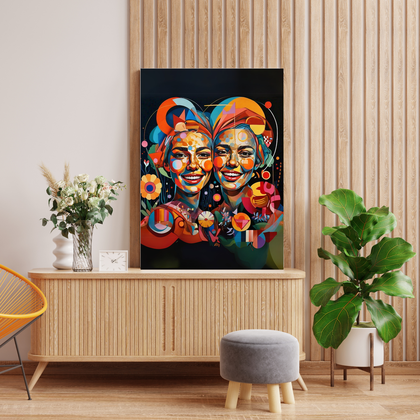Duality of Soul - Two Faces, One Spirit Portrait Art