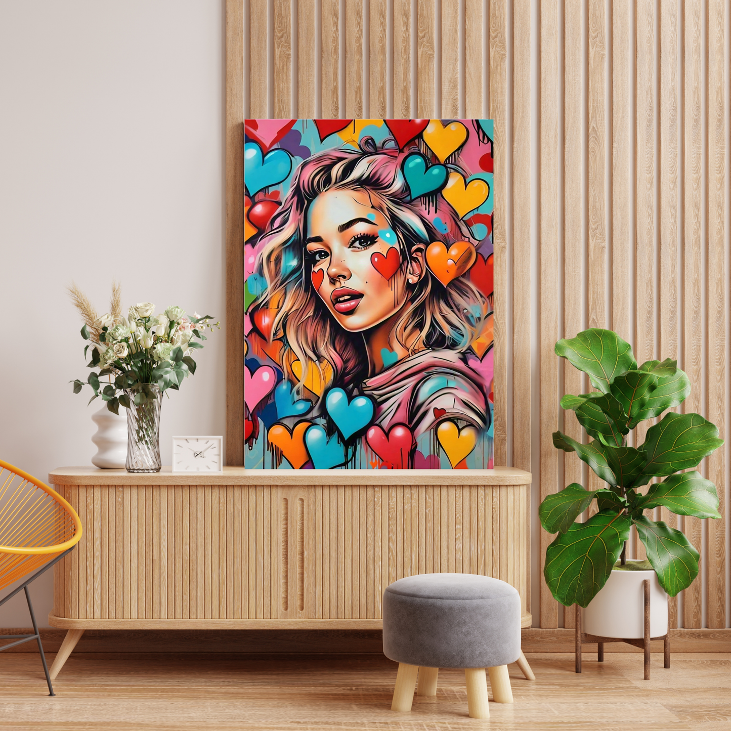 City Chic - Stylish Female Portrait Painting