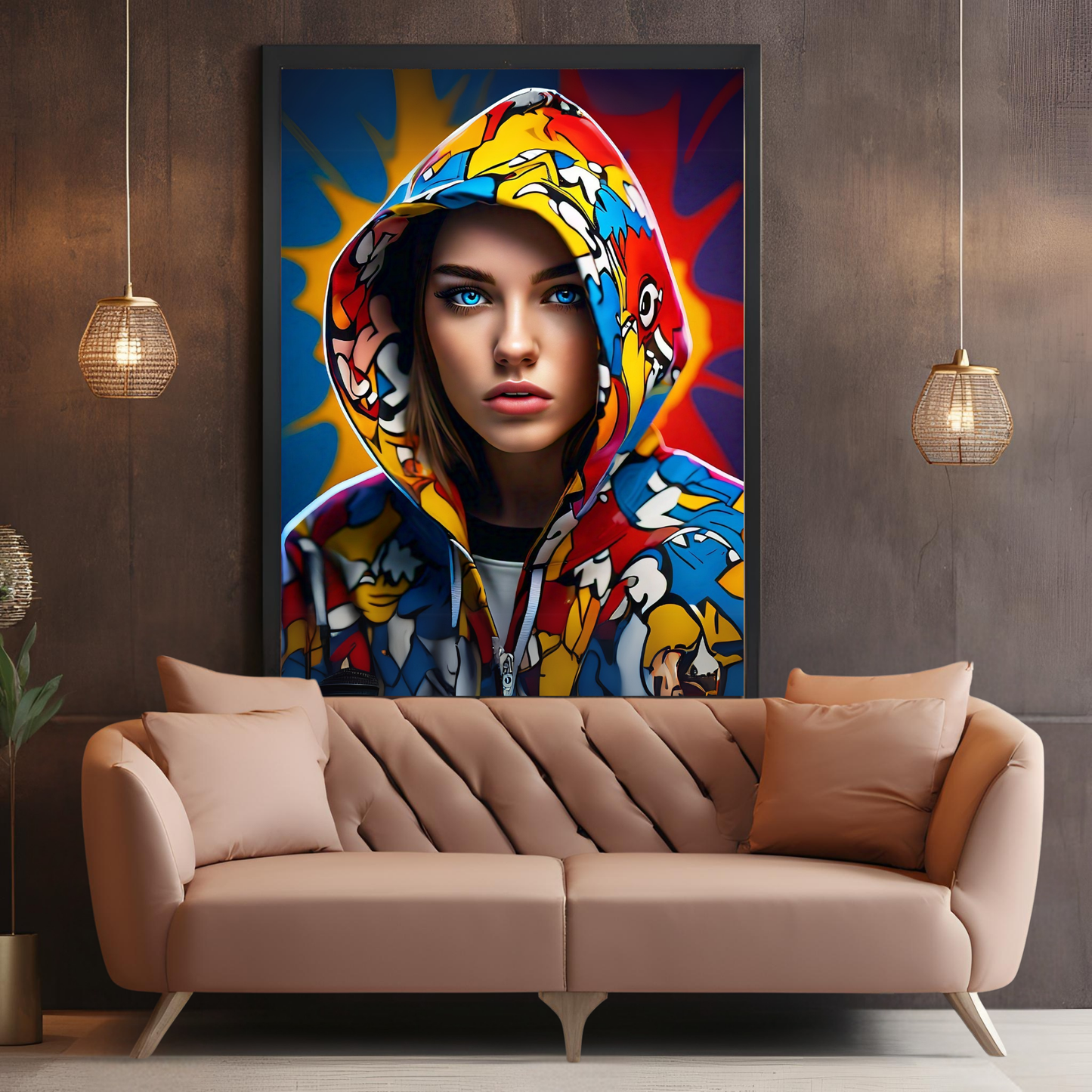 The Hoodie Revolution - Hoodie-Wearing Woman Portrait Art