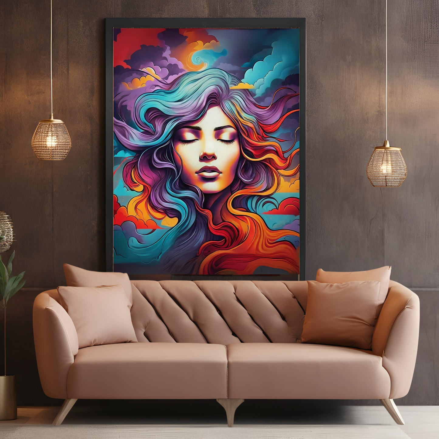 Brushstrokes of Beauty - Woman Portrait Art