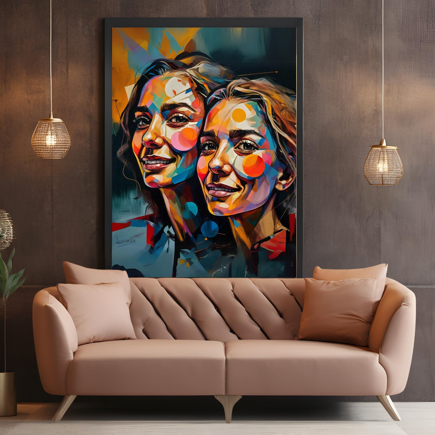 Phoenix Rising - Face Portrait Art, Symbolizing Transformation and Renewal