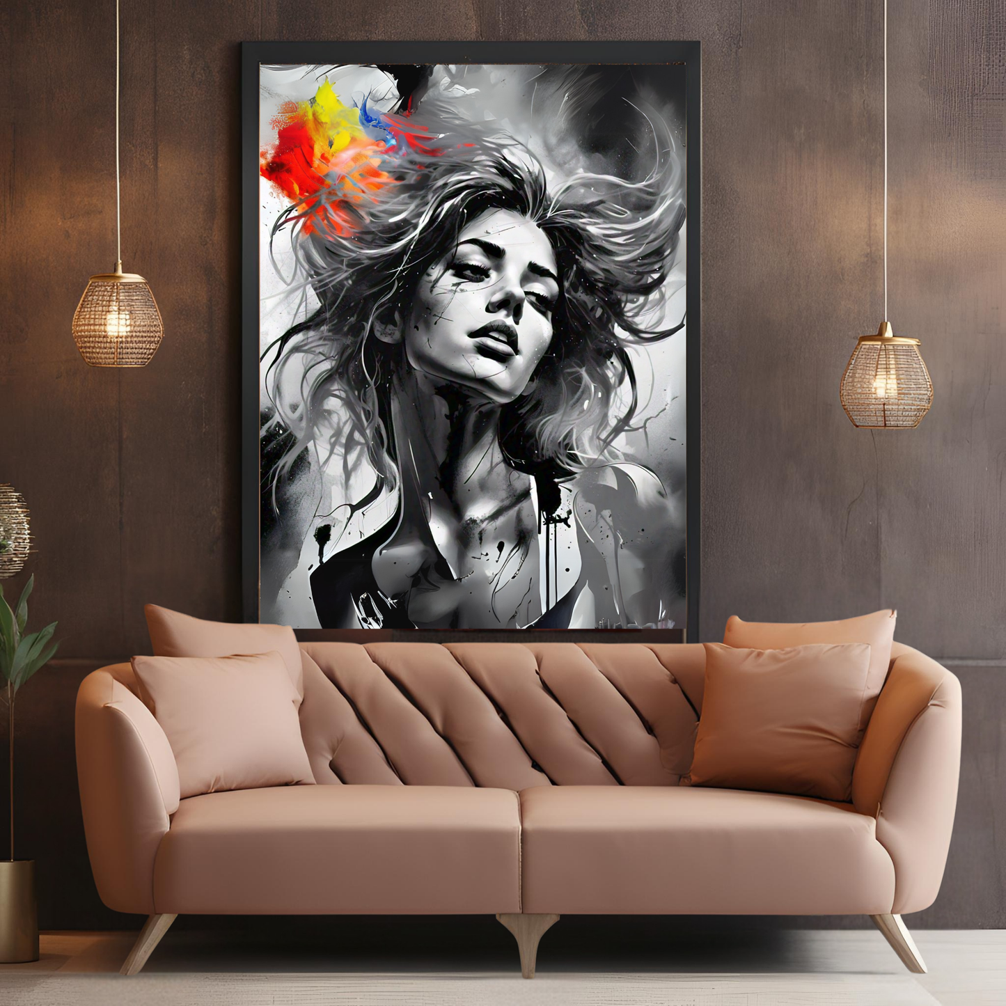 Kaleidoscope of Colors - Woman Portrait Art