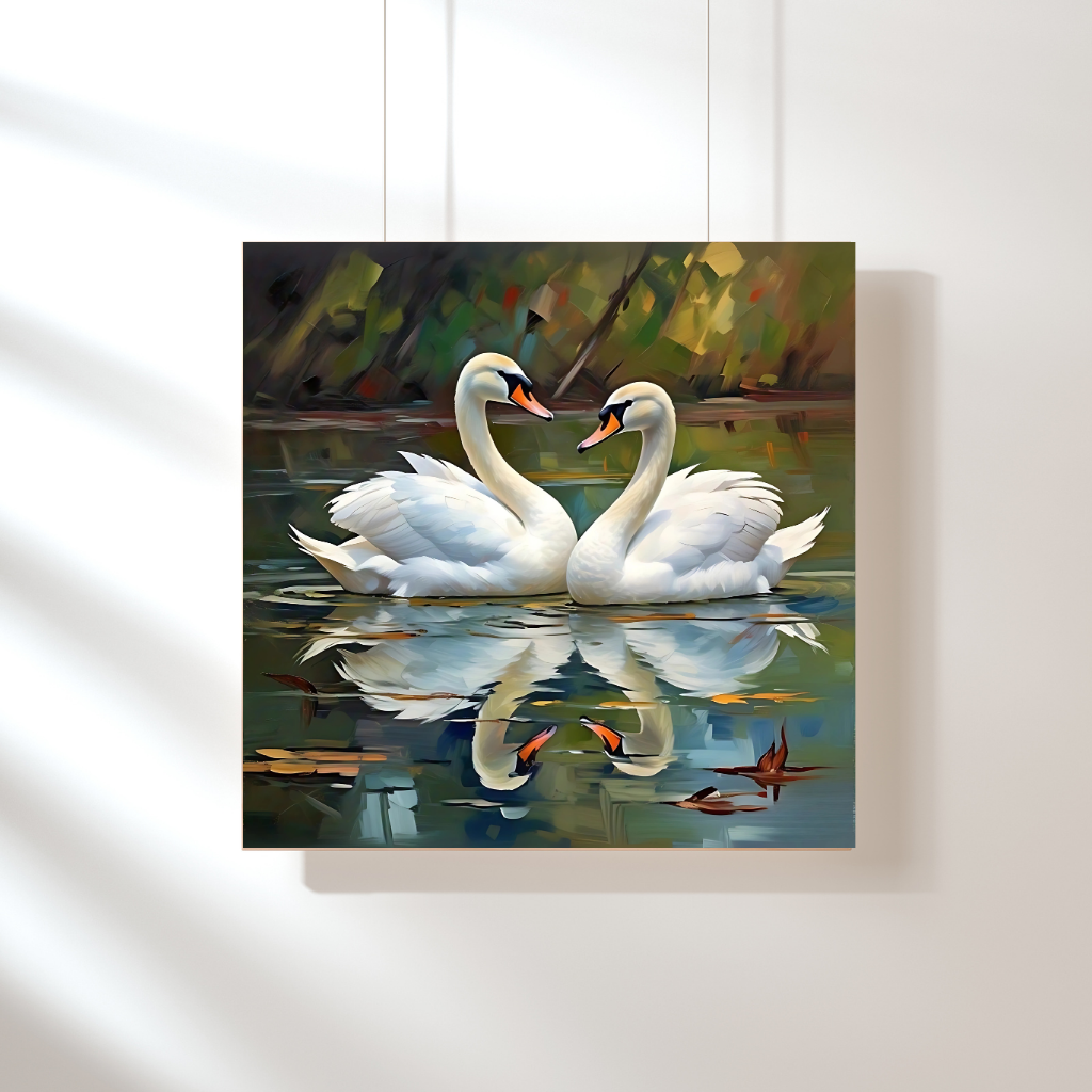 Swan Peaceful Pair - Vastu Art