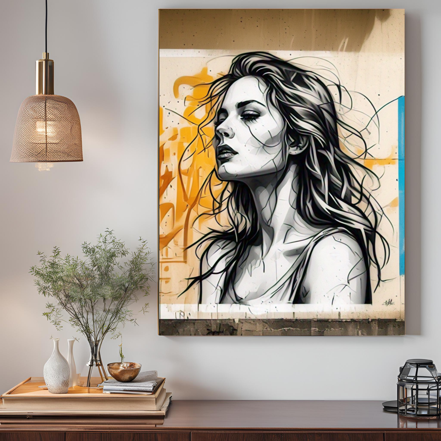 Electric Dreams - Colorful Female Portrait Painting