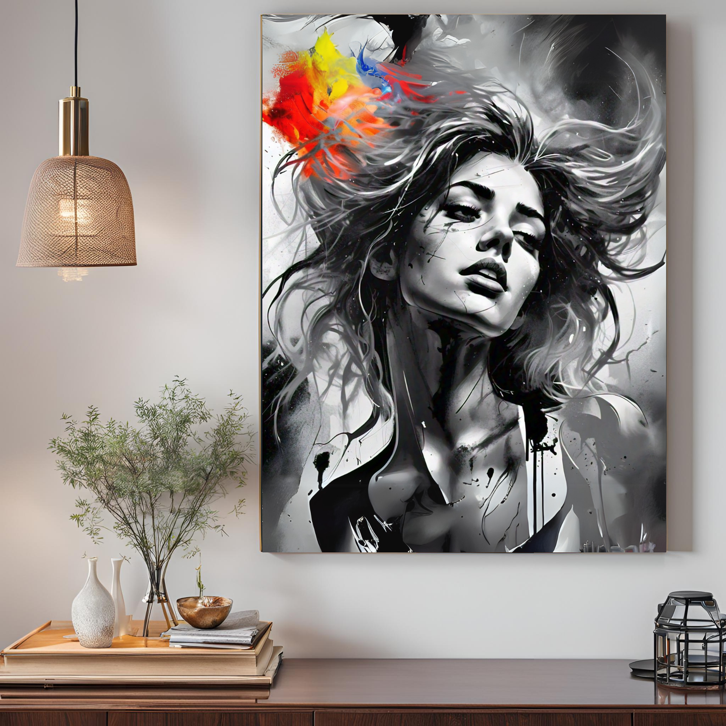 Kaleidoscope of Colors - Woman Portrait Art