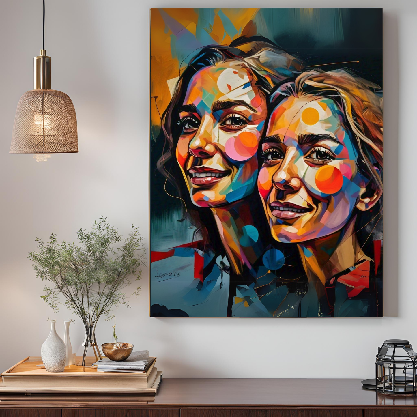 Phoenix Rising - Face Portrait Art, Symbolizing Transformation and Renewal