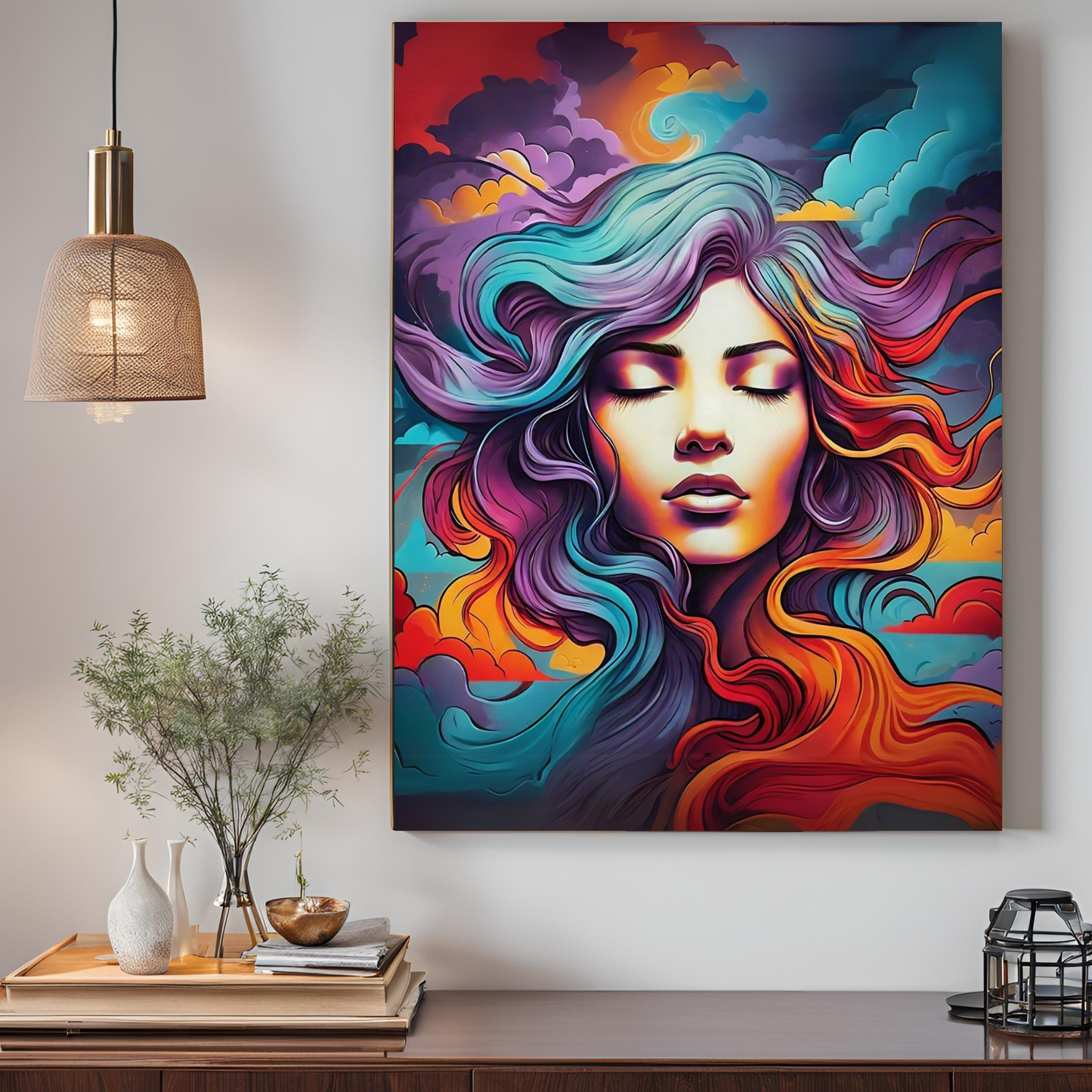 Brushstrokes of Beauty - Woman Portrait Art