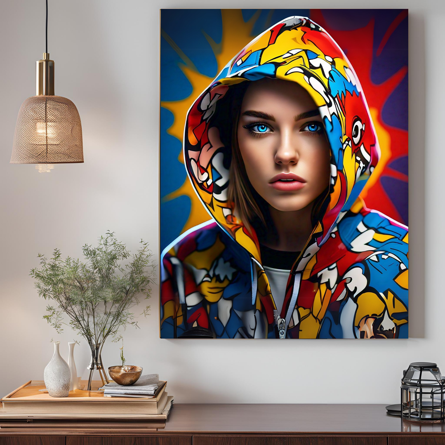 The Hoodie Revolution - Hoodie-Wearing Woman Portrait Art