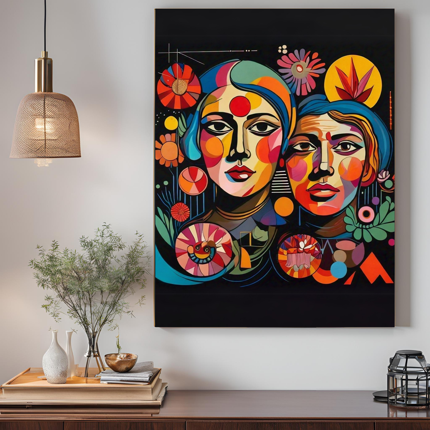 Paradox - Parallel Faced Woman Portrait Painting
