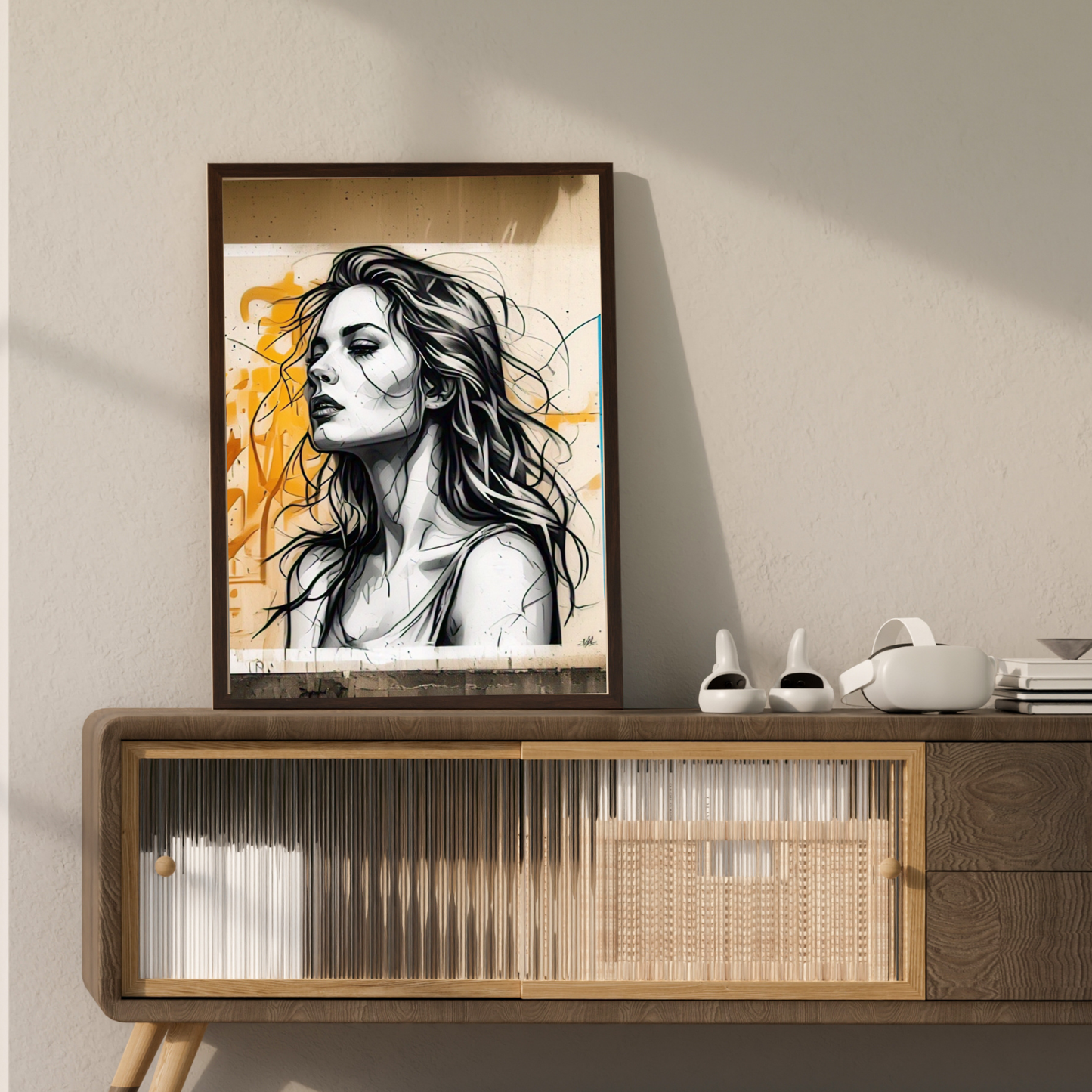 Electric Dreams - Colorful Female Portrait Painting