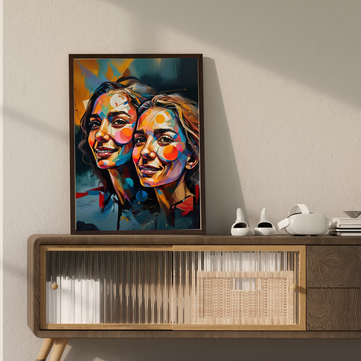 Phoenix Rising - Face Portrait Art, Symbolizing Transformation and Renewal