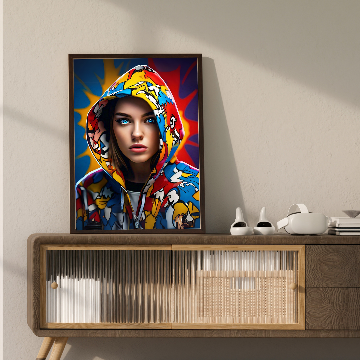 The Hoodie Revolution - Hoodie-Wearing Woman Portrait Art