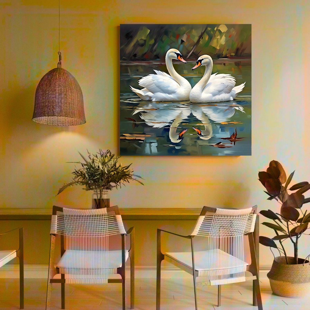 Swan Peaceful Pair - Vastu Art