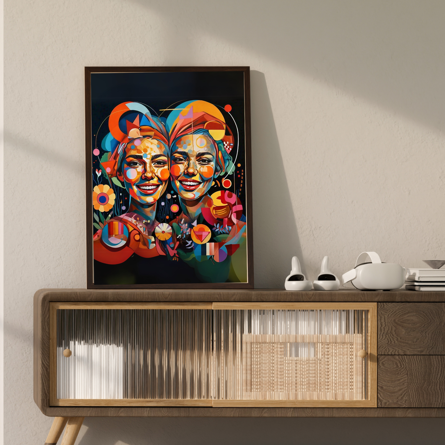 Duality of Soul - Two Faces, One Spirit Portrait Art