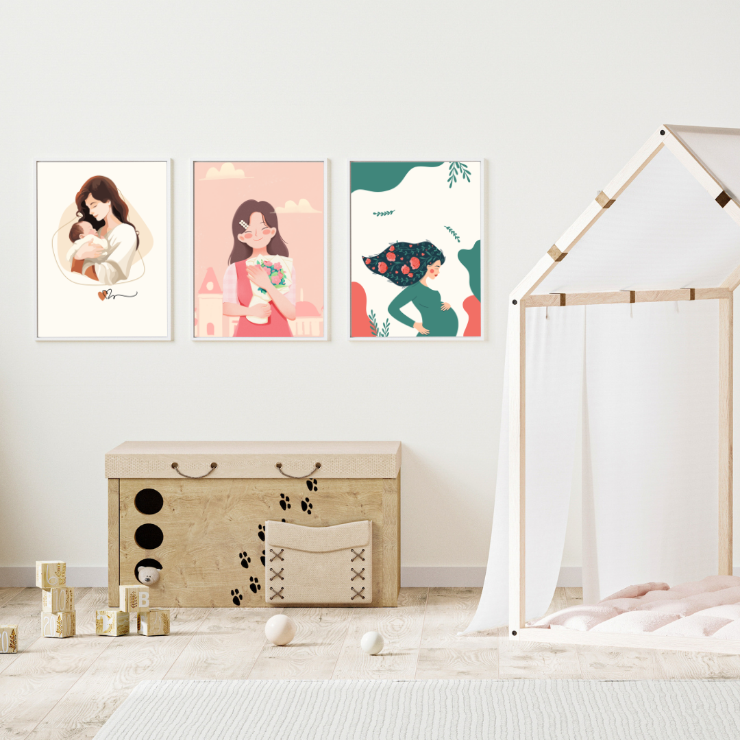 Rosy Reflections - Set of 3