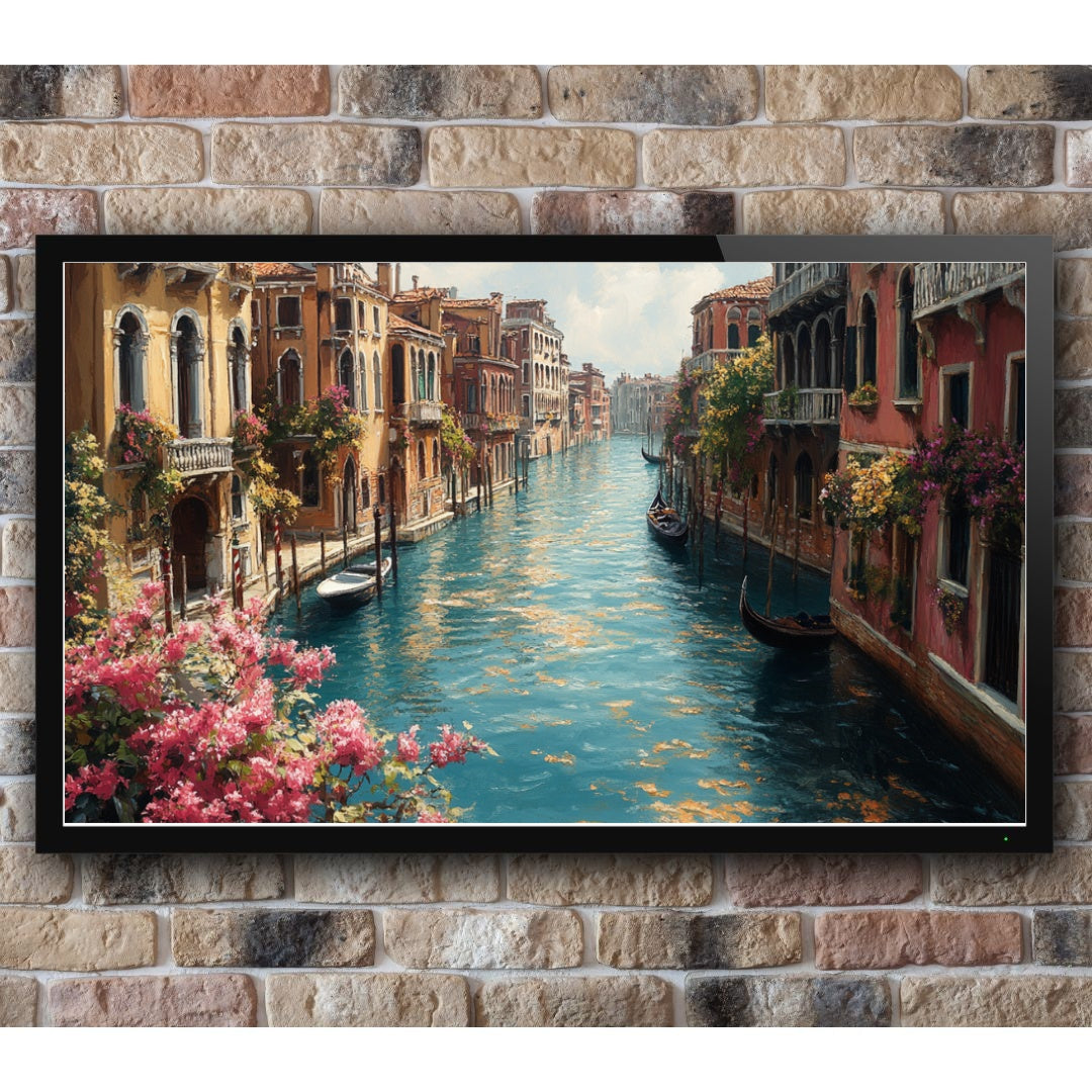 Venetian Canals: Serene water, historic architecture, and warm light - Landscapes