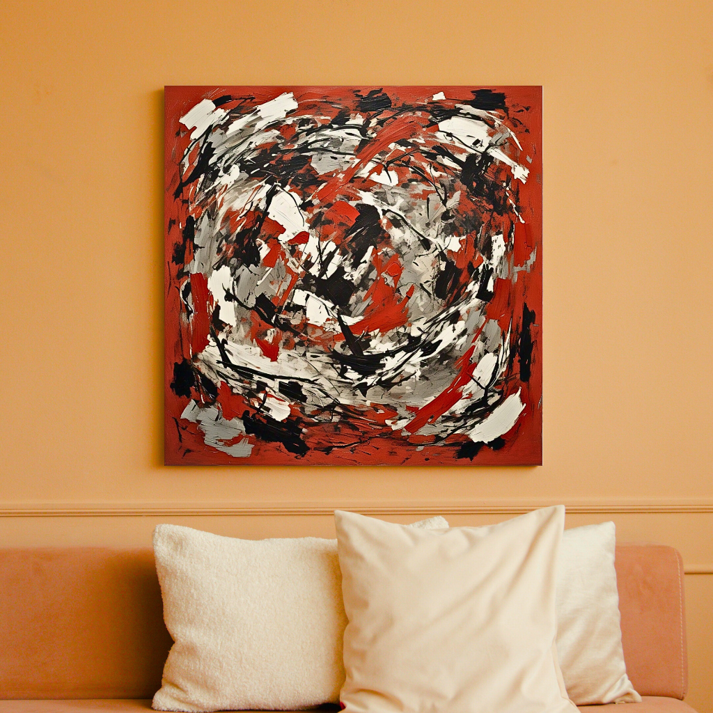 Red Terrain Awakening (Inspired by Indian Red Ground) - Abstract Art