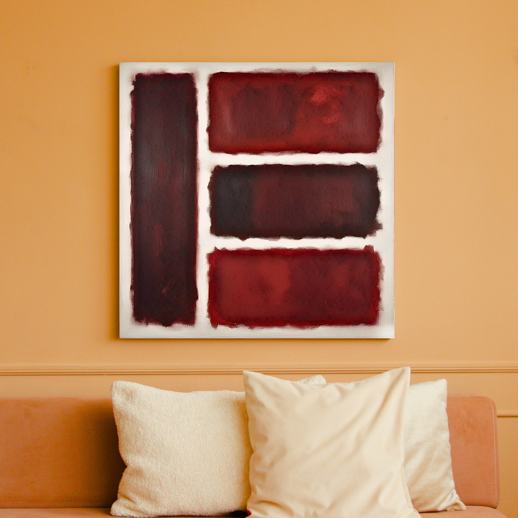 Four Darks in White II - Abstract Art