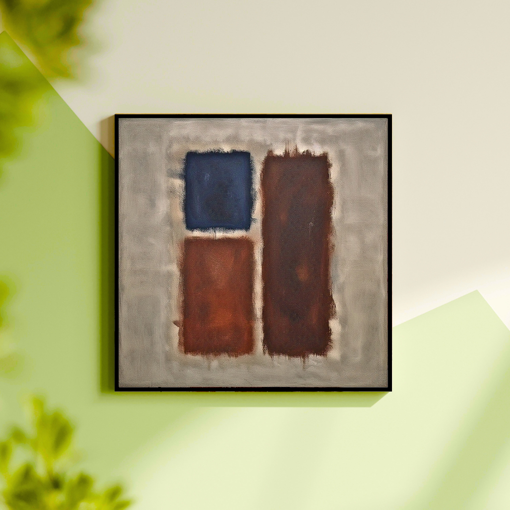 Nocturnal Bloom (Inspired by No. 61 (Rust and Blue)) - Abstract Art