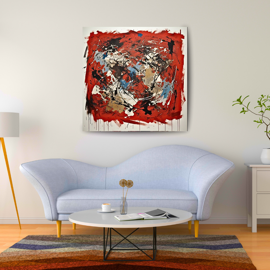Terra Rouge Explosion (Inspired by Indian Red Ground) - Abstract Art