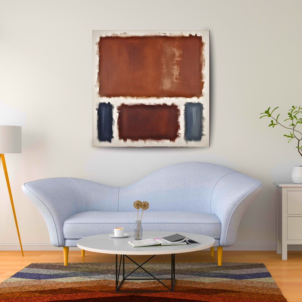 Oxide Oasis (Inspired by No. 61 (Rust and Blue)) - Abstract Art