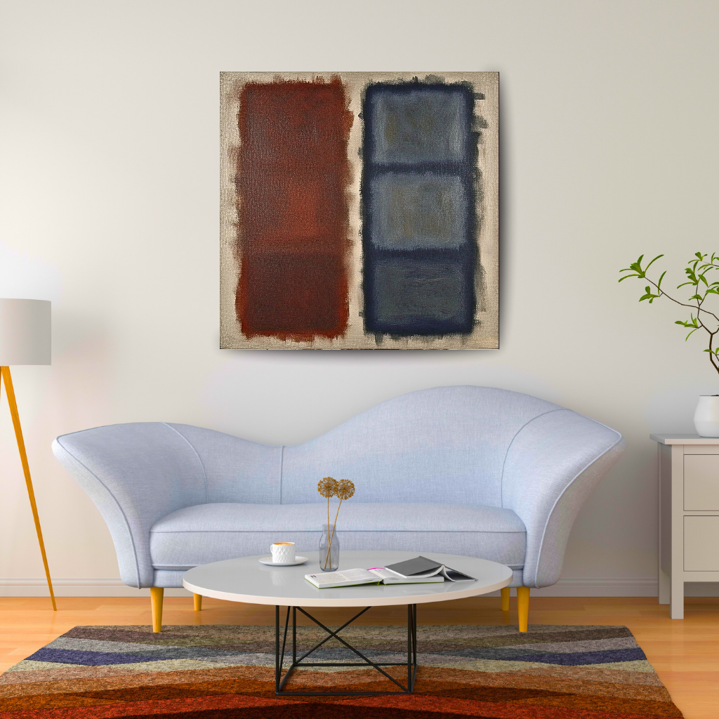 Cerulean Fade (Inspired by No. 61 (Rust and Blue)) - Abstract Art
