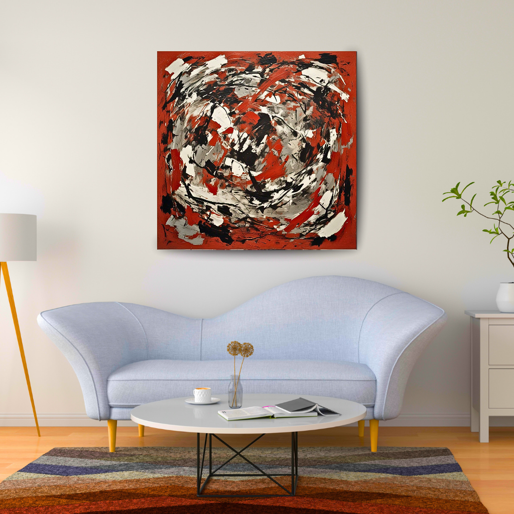 Red Terrain Awakening (Inspired by Indian Red Ground) - Abstract Art