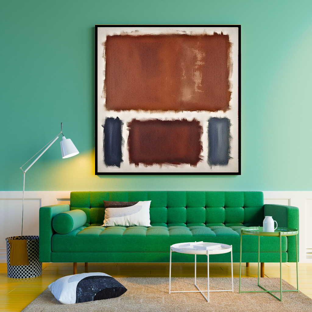Oxide Oasis (Inspired by No. 61 (Rust and Blue)) - Abstract Art