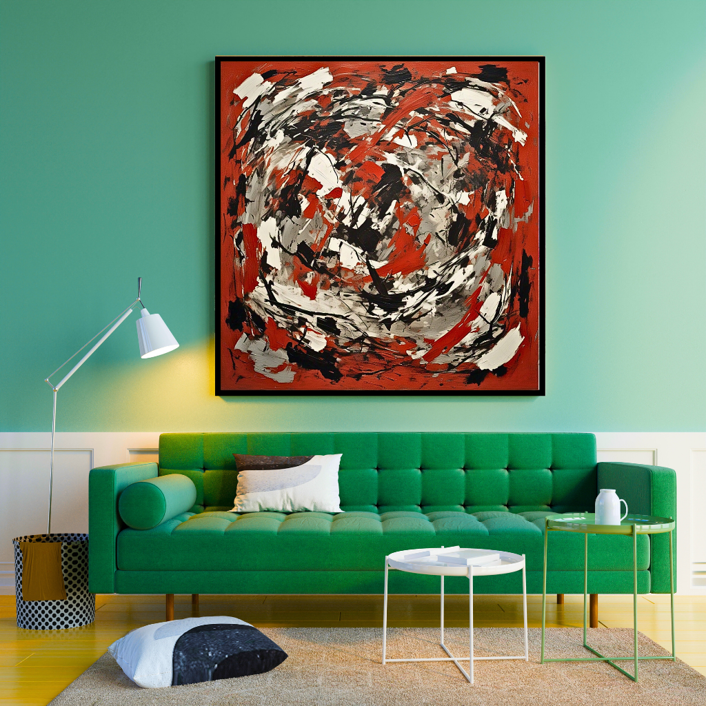 Red Terrain Awakening (Inspired by Indian Red Ground) - Abstract Art