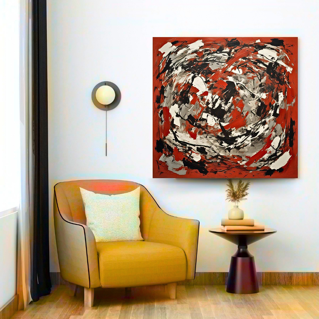 Red Terrain Awakening (Inspired by Indian Red Ground) - Abstract Art