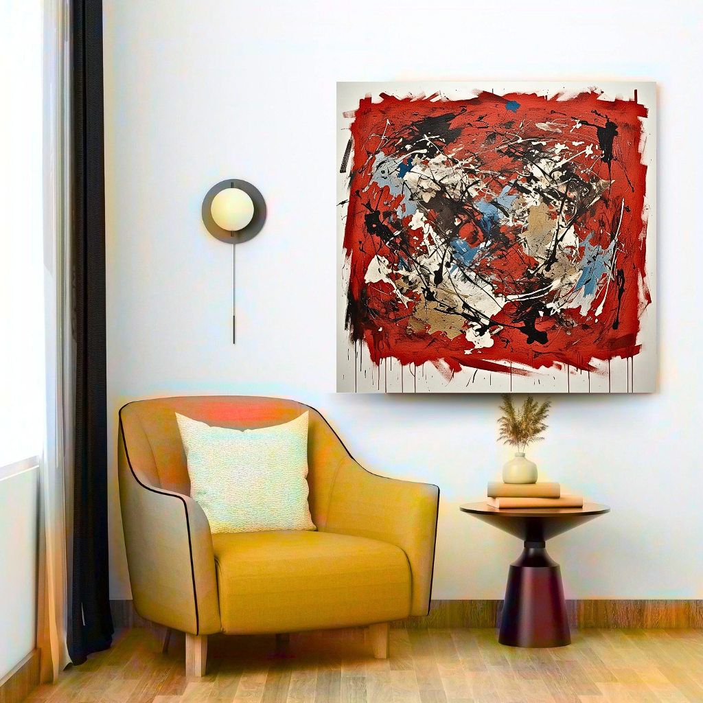 Terra Rouge Explosion (Inspired by Indian Red Ground) - Abstract Art