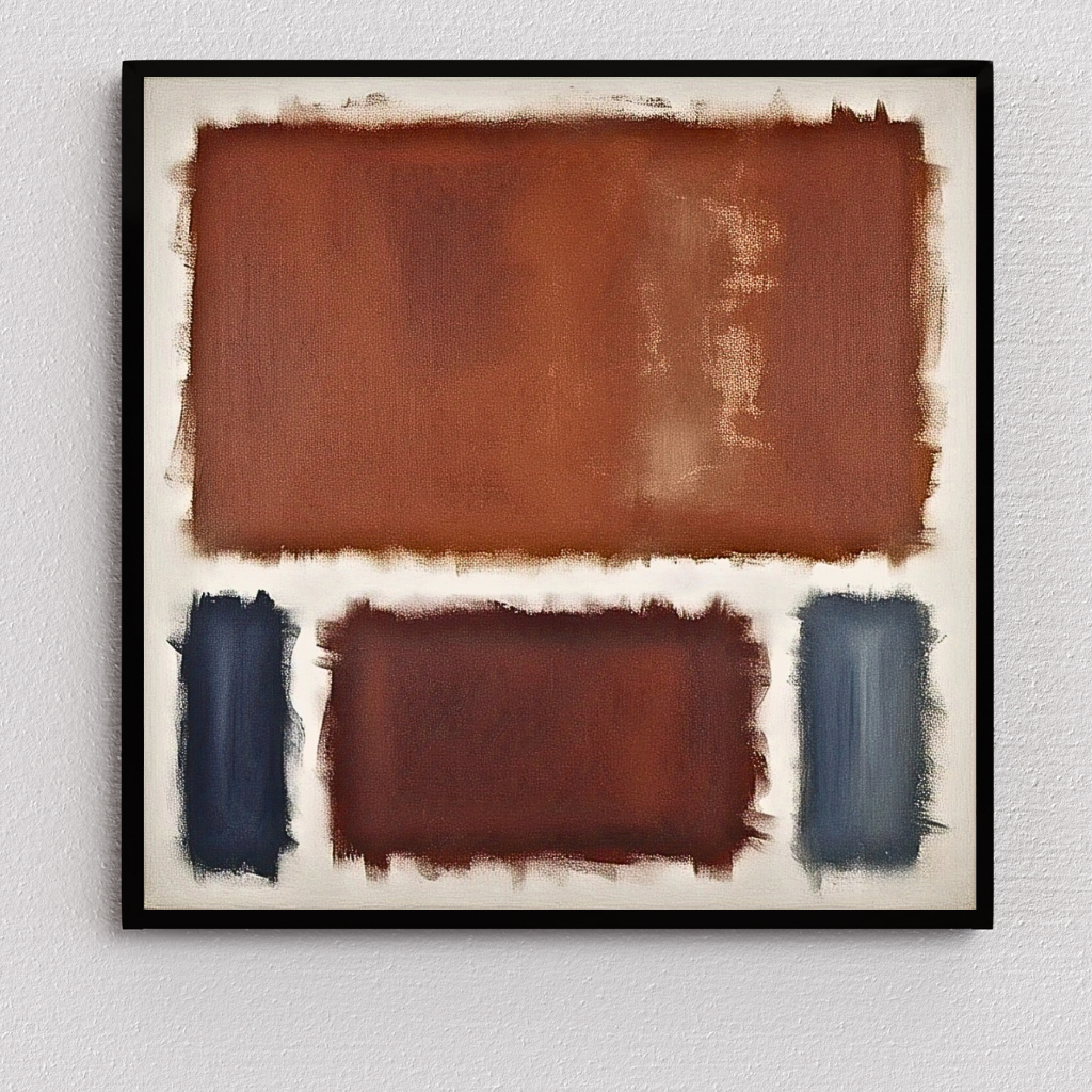 Oxide Oasis (Inspired by No. 61 (Rust and Blue)) - Abstract Art