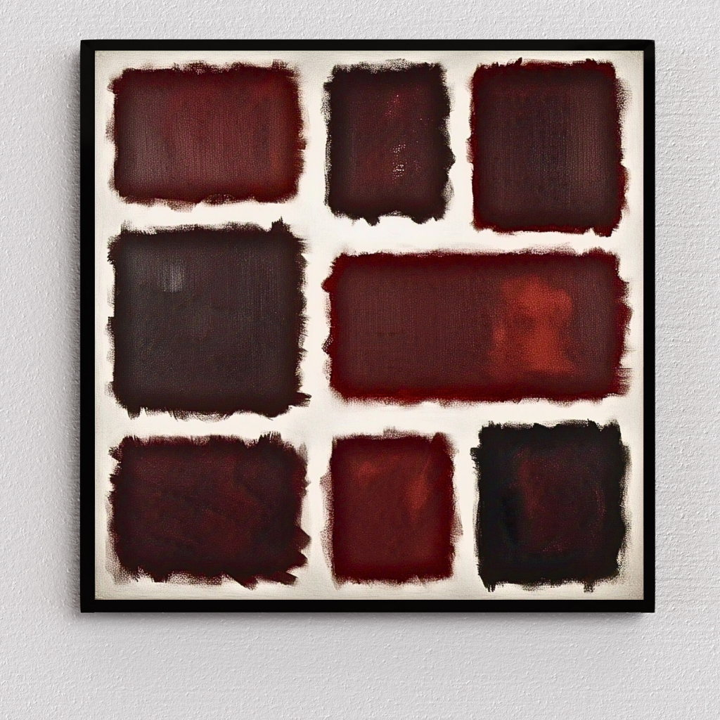 Eight Darks in White - Abstract Art
