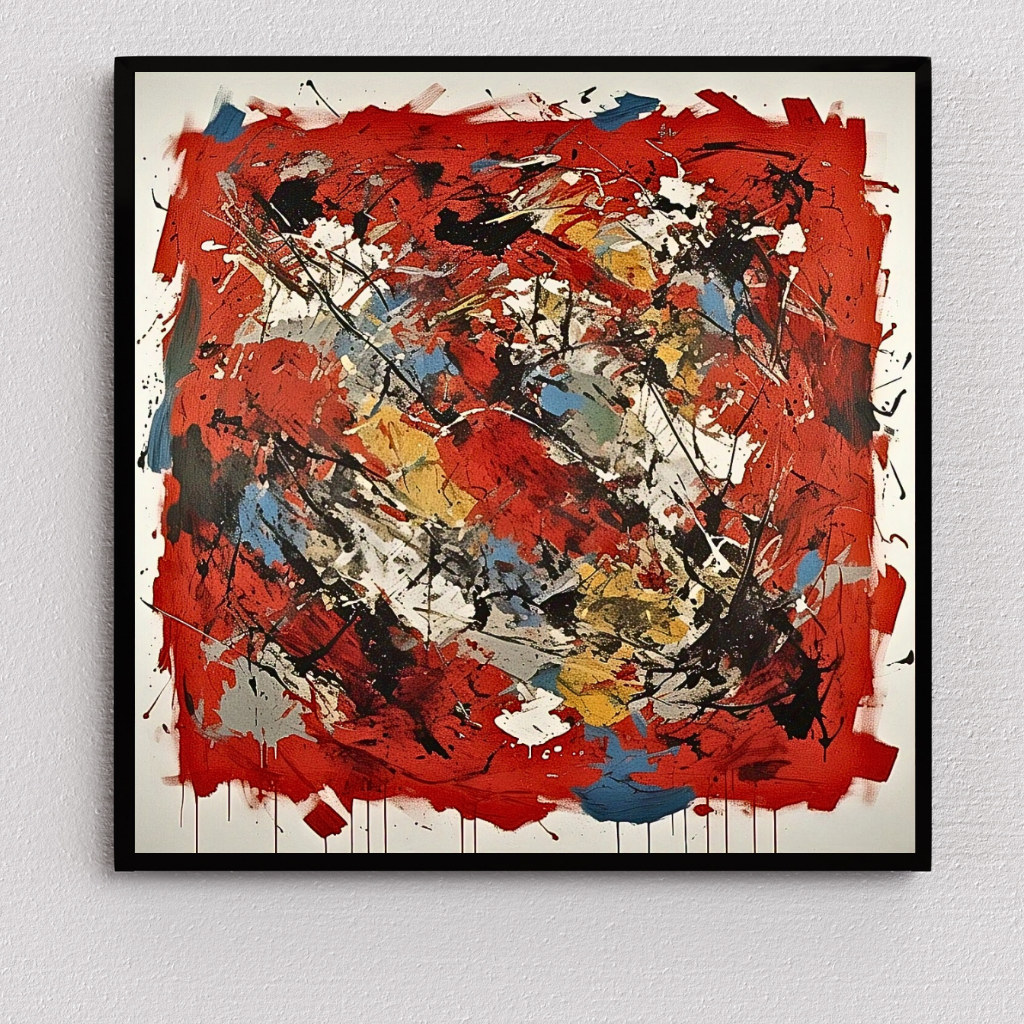 Crimson Cadence (Inspired by Indian Red Ground) - Abstract Art