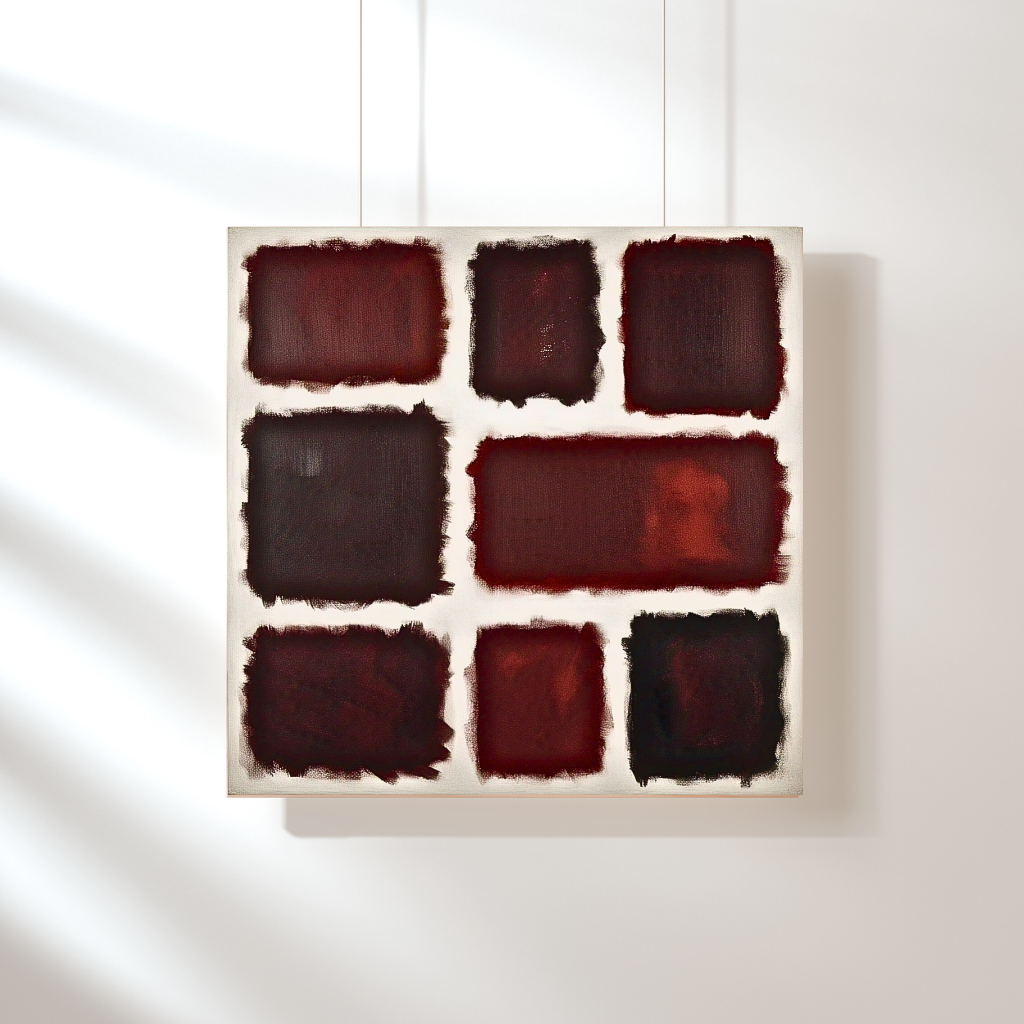 Eight Darks in White - Abstract Art