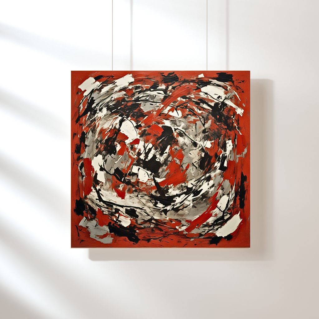 Red Terrain Awakening (Inspired by Indian Red Ground) - Abstract Art