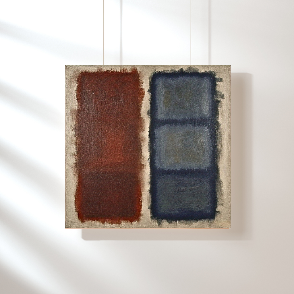 Cerulean Fade (Inspired by No. 61 (Rust and Blue)) - Abstract Art