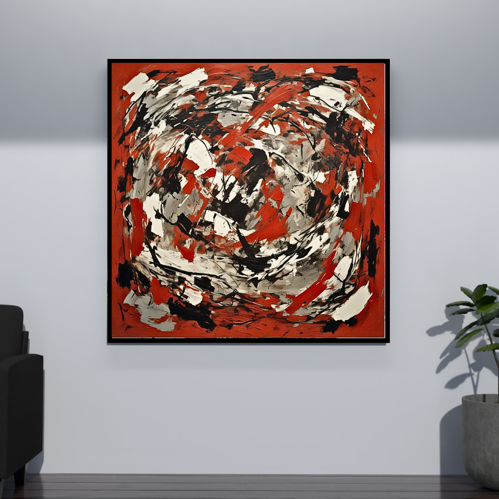 Red Terrain Awakening (Inspired by Indian Red Ground) - Abstract Art
