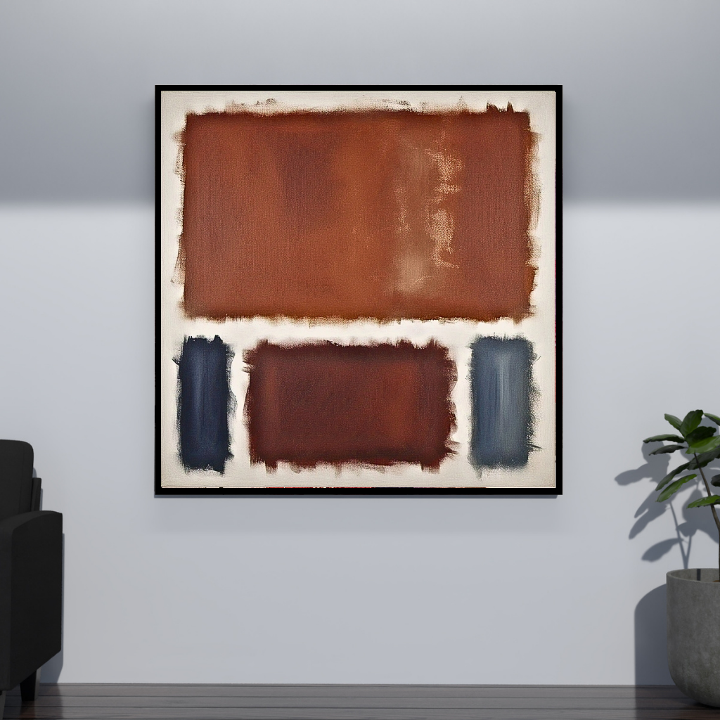 Oxide Oasis (Inspired by No. 61 (Rust and Blue)) - Abstract Art