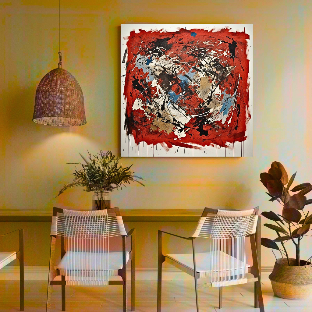 Terra Rouge Explosion (Inspired by Indian Red Ground) - Abstract Art