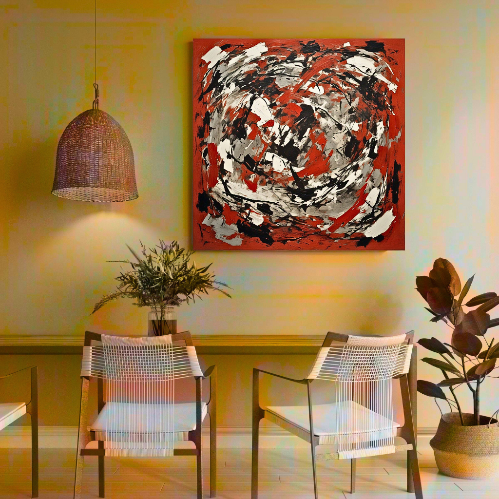 Red Terrain Awakening (Inspired by Indian Red Ground) - Abstract Art